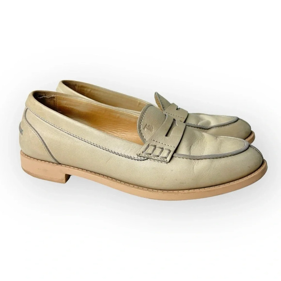 TOD’S Leather Penny Loafers Driving  Shoes 34 - Picture 1 of 9